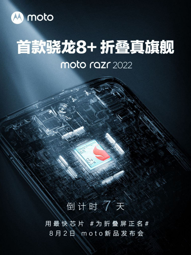 Motorola RAZR 2022 processador Snapdragon 8+ Gen 1