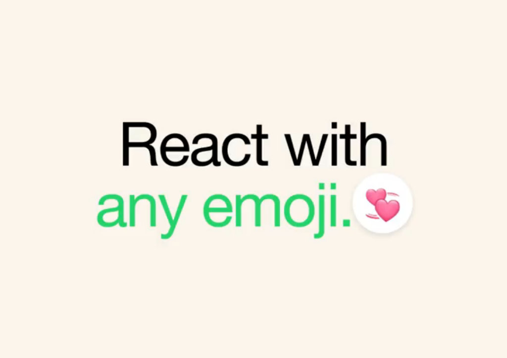 WhatsApp reações usam todos os emoji