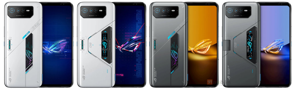 Asus ROG Phone 6, Asus ROG Phone 6 Pro, Asus ROG Phone 6D vazado e Asus ROG Phone 6D Ultimate vazado