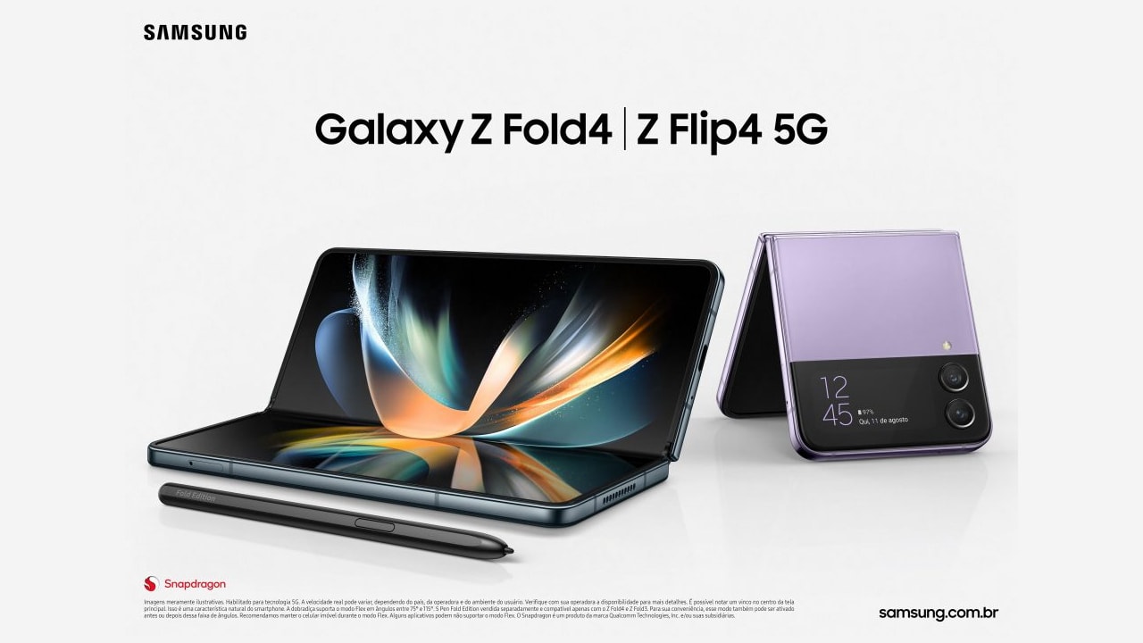 Galaxy Z Flip 4 5G e Galaxy Z Fold 4 5G são lançados no Brasil