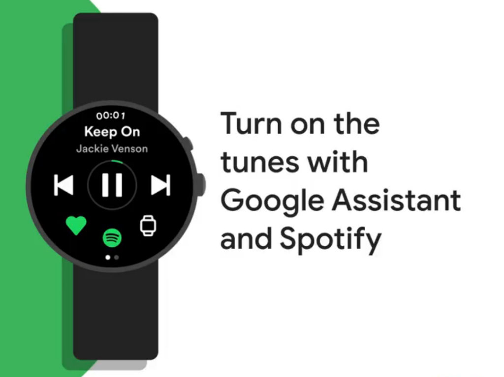 Wear OS Spotify utilizando Google Assistente