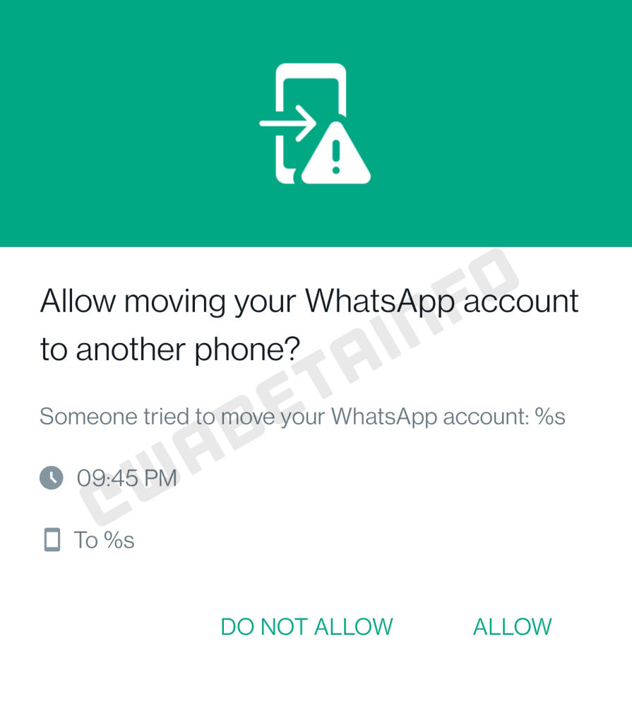 WhatsApp tela de aprovação de login em outro telefone
