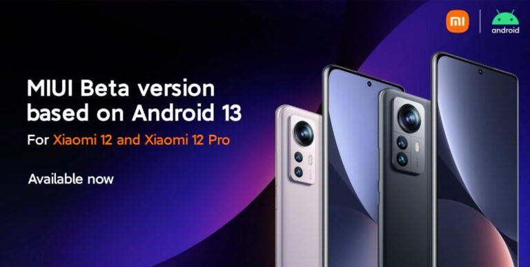 Xiaomi 12 e Xiaomi 12 Pro Android 13 Beta