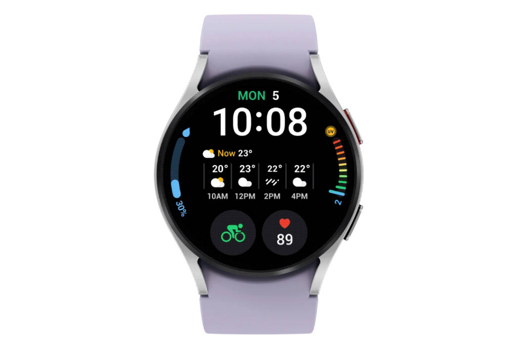 Samsung Galaxy Wach 4 atualizado para o Wear OS 3.5 com One Watch UI 4.5