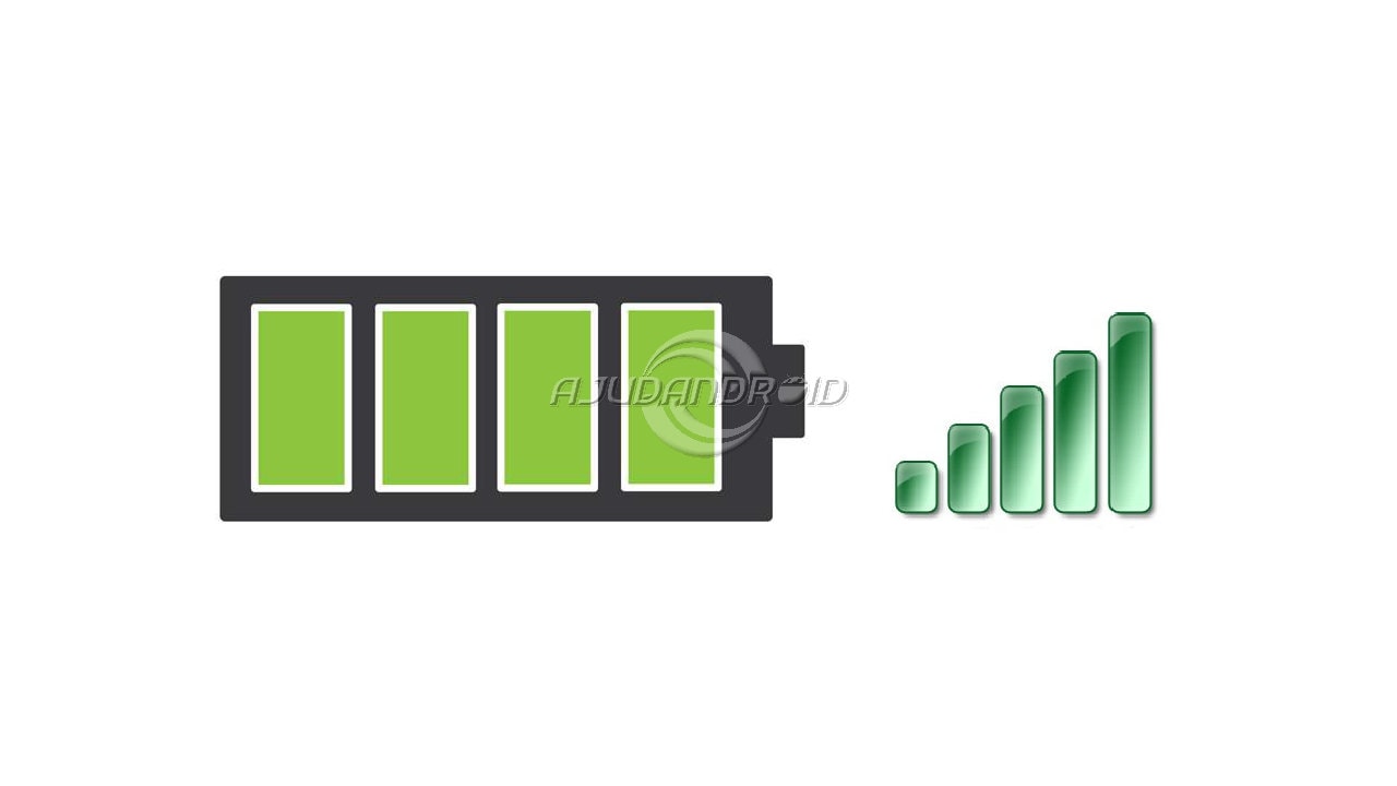 Bateria e sinal de rede da operadora forte
