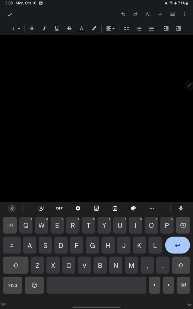 teclado do Google (Gboard) otimizado para tablets e dispositivos flexíveis