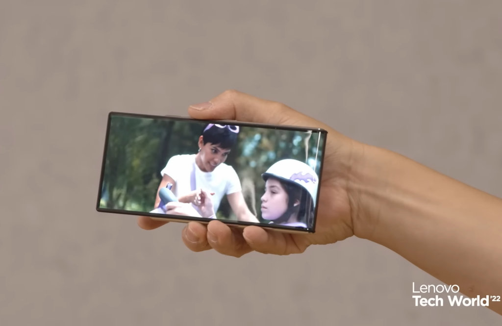 Telefone conceito com tela rolável da Motorola