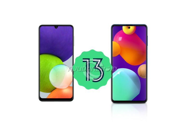 Galaxy A22 5G e Galaxy M62 com Android 13