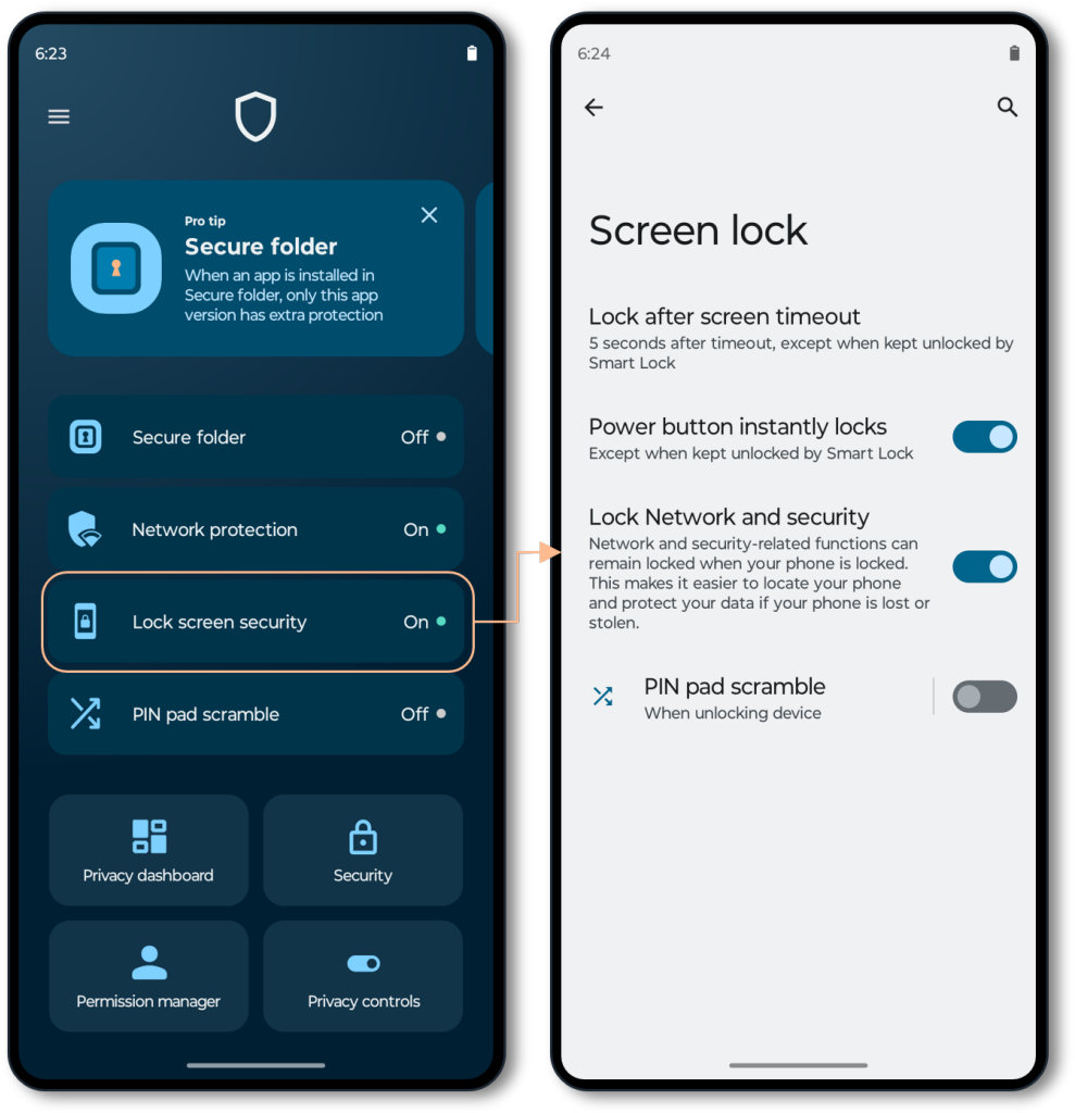 Moto Secure, aplicativo de segurança da Motorola, tela de bloqueio