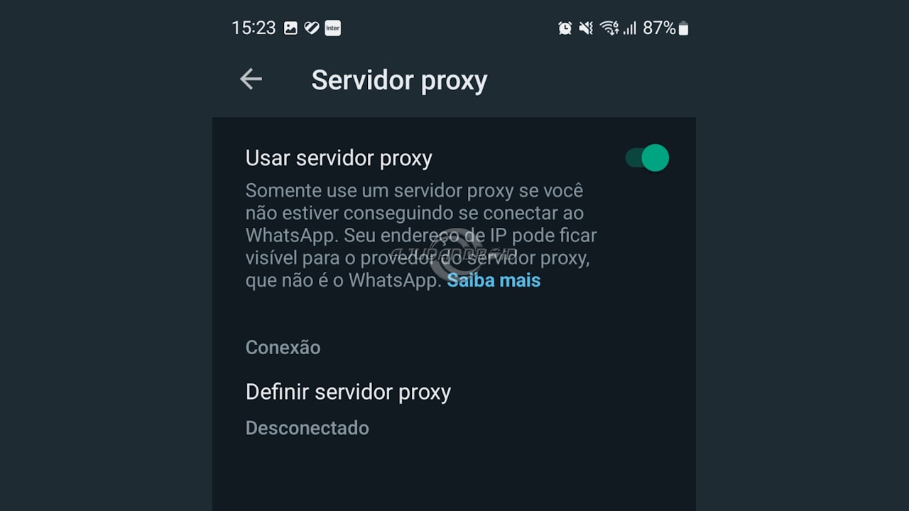 Como utilizar o servidor proxy do WhatsApp