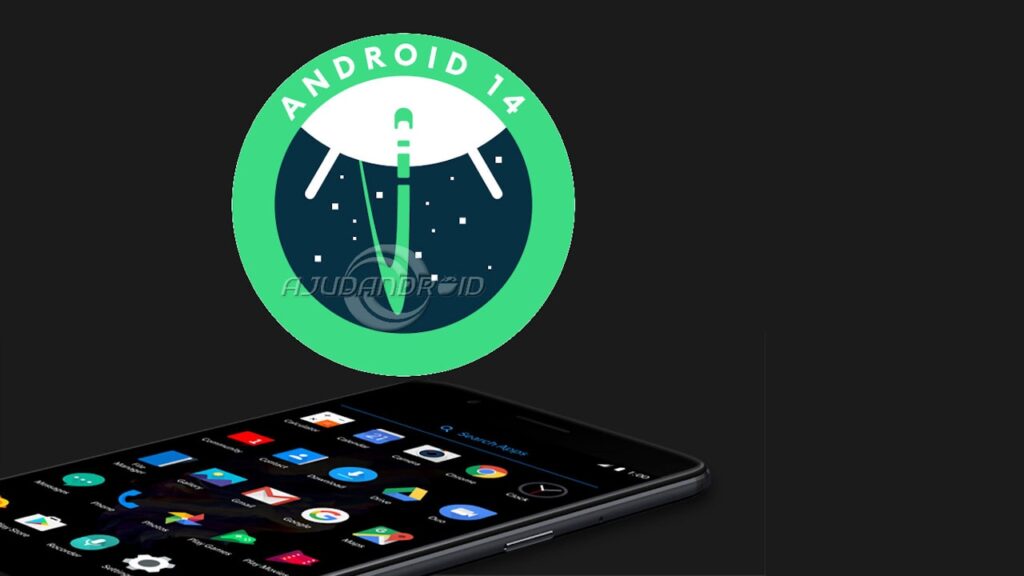 Android 14 logo telefone