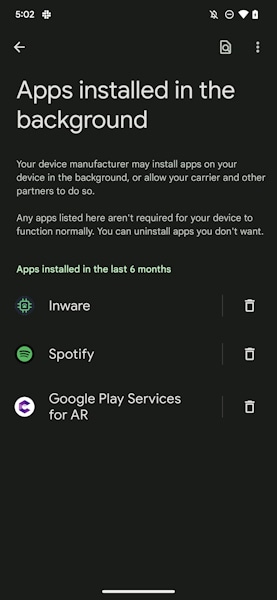 Android 14 menu apps instalados em segundo plano