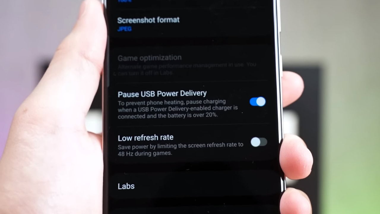 Galaxy S23 Pause USB Power Delivery, carregador sem carregar a bateria