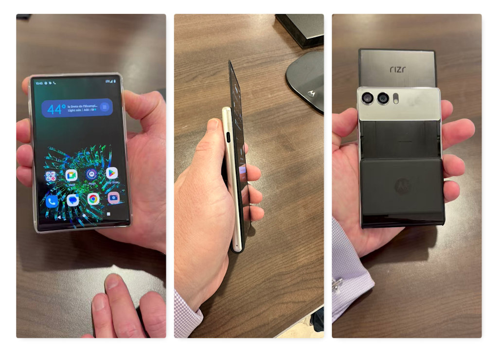 Moto RIZR é um smartphone rolável de 5 polegadas que atinge 6,5 polegadas