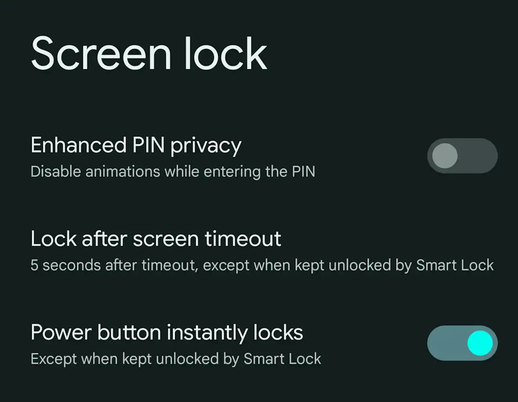 Android 13 QPR3 Beta 2 desativar animação do PIN