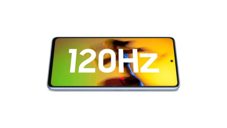 Samsung Galaxy A53 taxa atualização 120Hz
