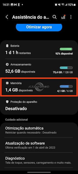 Como descobrir a quantidade de RAM nos Galaxy da Samsung