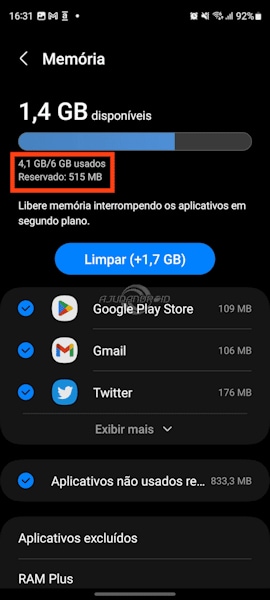 Como descobrir a quantidade de RAM nos Galaxy da Samsung