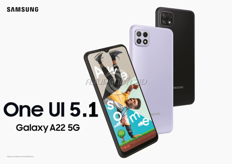 Galaxy A22 5G é atualizado para a One UI Core 5.1