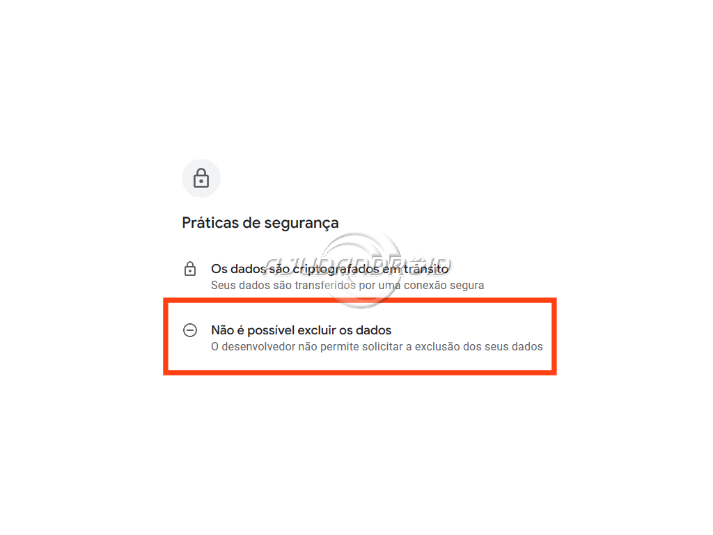 Google Play Store exclusão de dados usuários