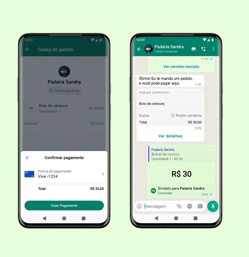 WhatsApp pagamentos para empresas