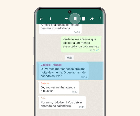 WhatsApp recurso salvar na conversa