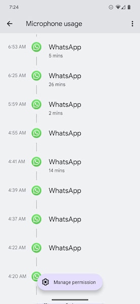 Android tem bug no WhatsApp, mostra app acessando o microfone