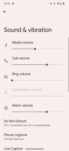 Android controle de volume novo