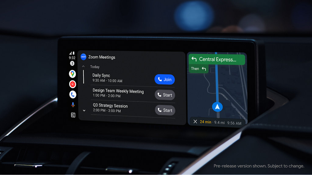 Android for Cars aplicativo Zoom no Android Auto e Android Automotive OS