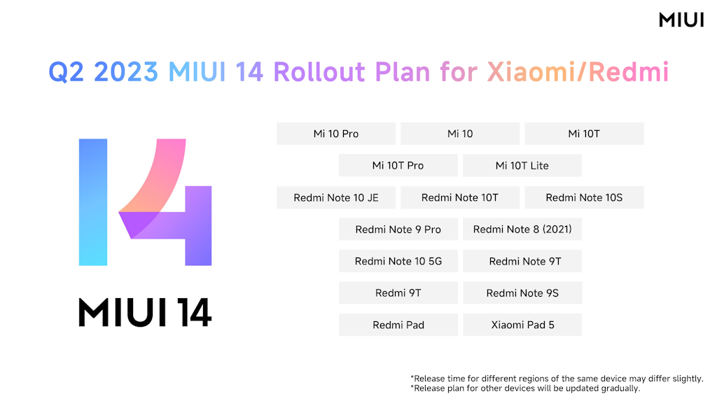 MIUI 14 lista aparelhos Xiaomi e Redmi que serão atualizados no segundo semestre de 2023