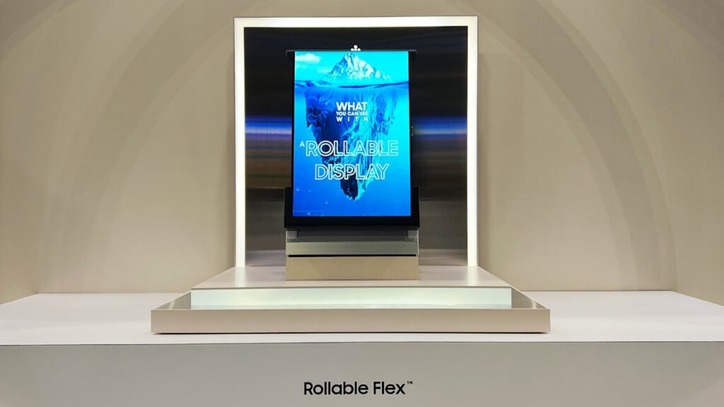 Samsung revela tela rolável de 12.4 polegadas (Rollable Flex)