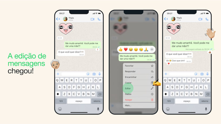 Editar mensagens de texto é a novidade para o WhatsApp