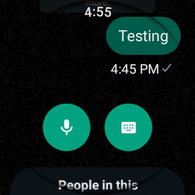 Aplicativo beta do WhatsApp no Wear OS