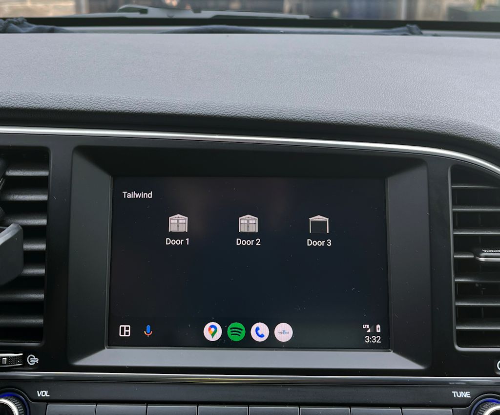 Android Auto TailWind portão de garagem