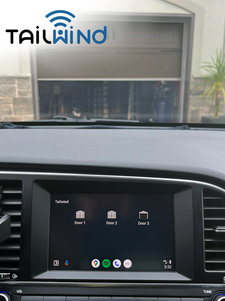 Android Auto TailWind portão de garagem