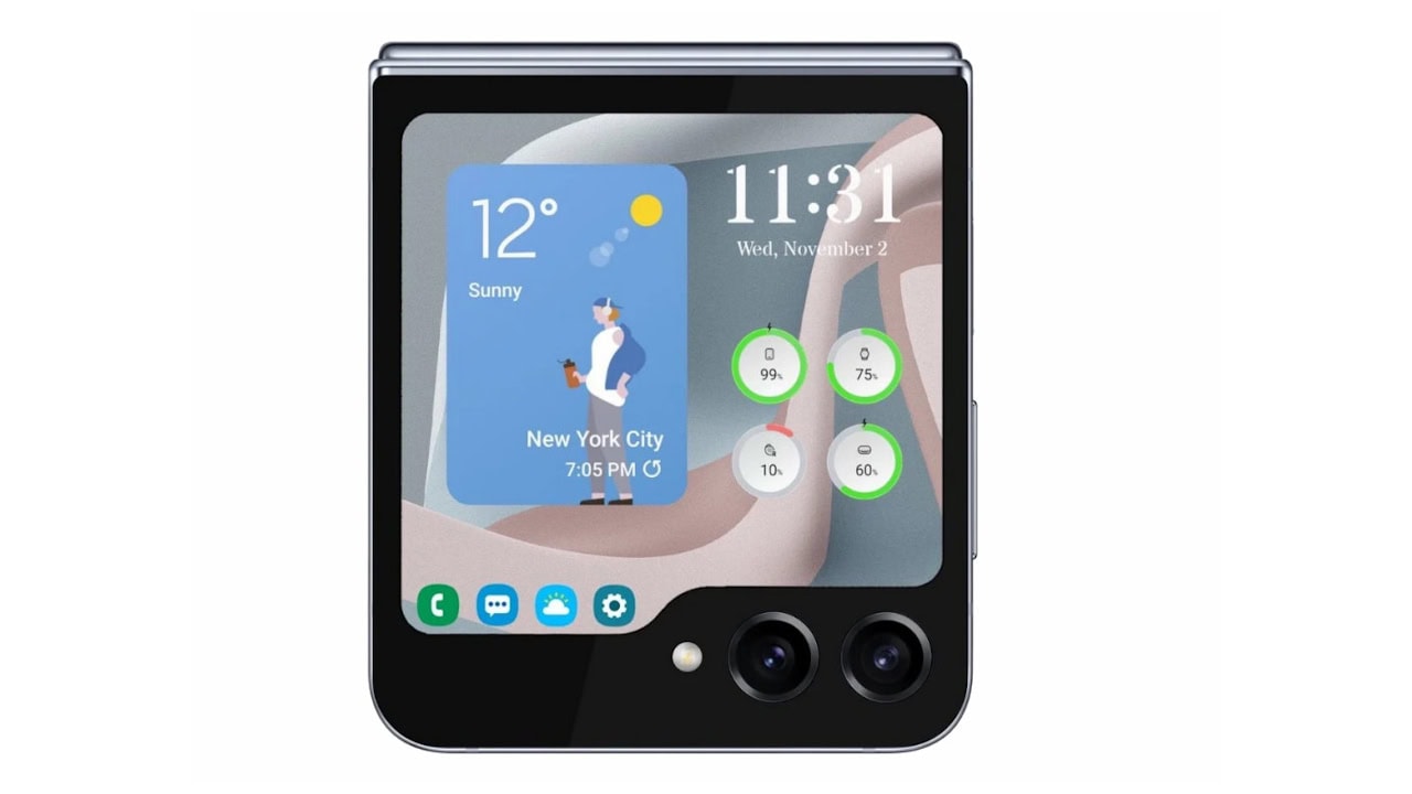 Galaxy Z Flip 5 terá tela externa maior e mais útil, que terá suporte para apps do Google e Samsung