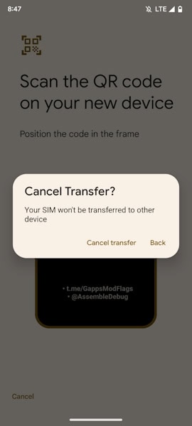 Android transferência de eSIM