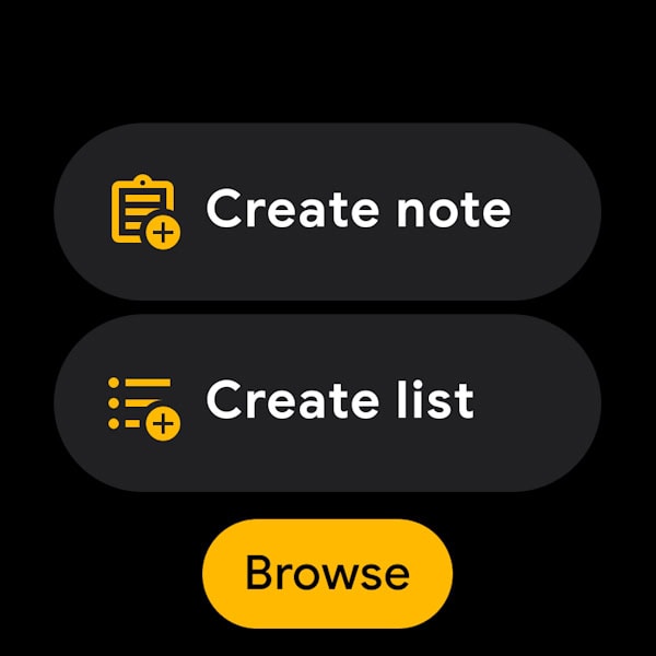 Google Keep no Wear OS