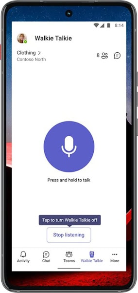 Lenovo ThinkPhone by Motorola Walkie Talkie no Microsoft Teams