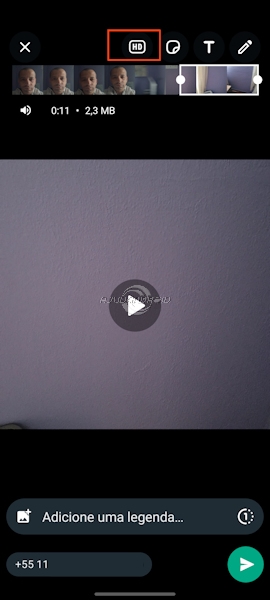 WhatsApp vídeo em HD (Alta qualidade)