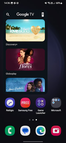 Widget do Google TV