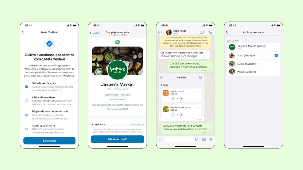 WhatsApp Business verificação de empresas com o Meta Verified