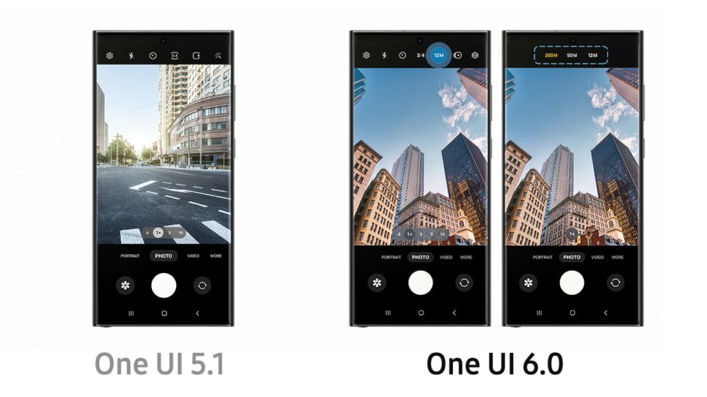 Samsung aplicativo de câmera One UI 5.1 e One UI 6