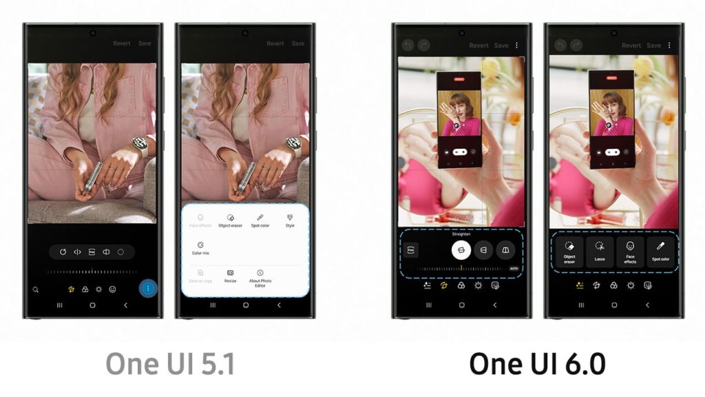 Samsung editor de fotos da One UI 5.1 e One UI 6