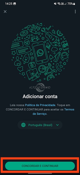 WhatsApp como adicionar múltiplas contas