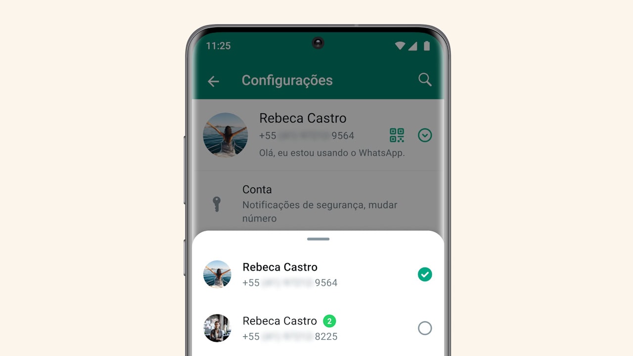 WhatsApp permite adicionar mais de uma conta (número) no mesmo telefone
