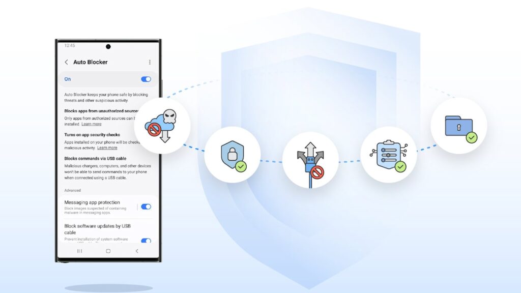 One UI 6 ferramenta de segurança Auto Blocker