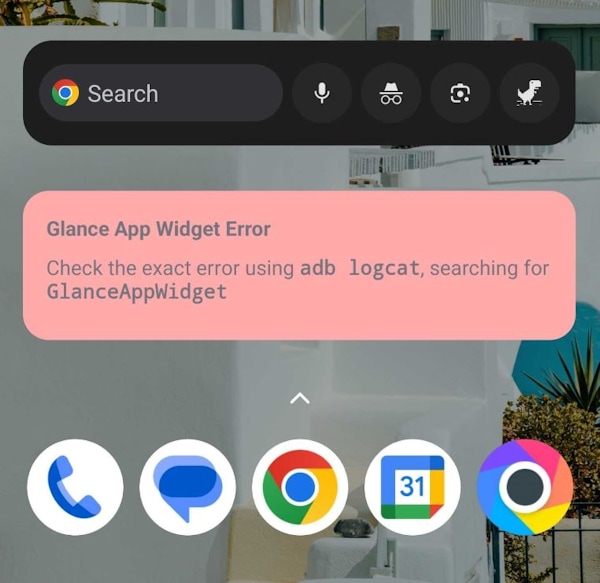 Widget resumo do Google Assistente (widget At a Glance) com problemas