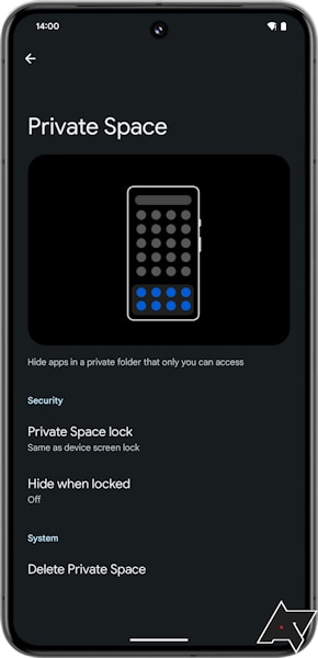 Android 14 espaço privado