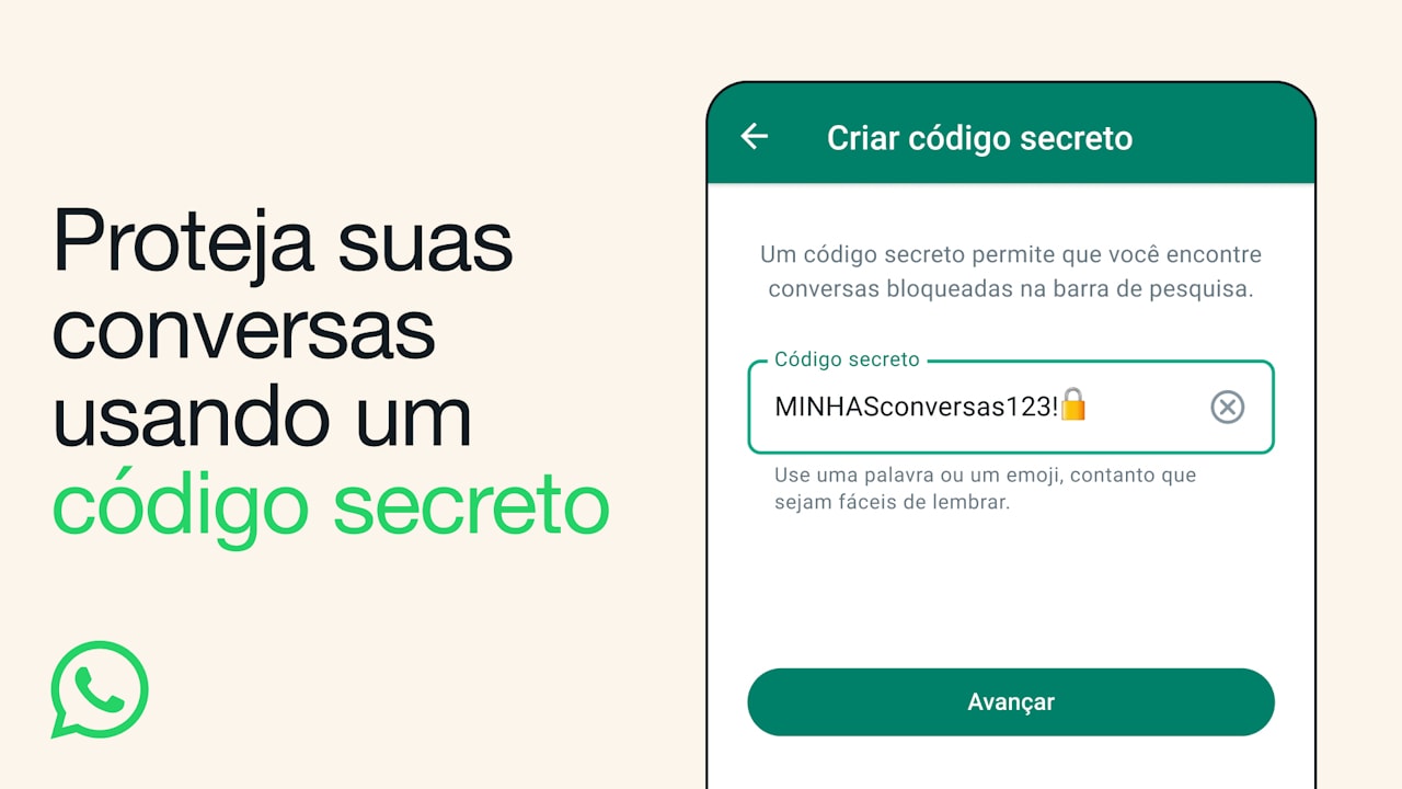Código secreto chega no WhatsApp para proteger e ocultar conversas